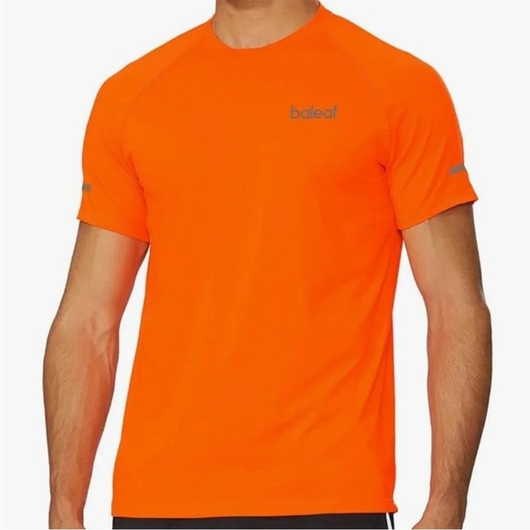 Mens baleaf quick dri reflective ORANGE work out Tshirt NWOT - Picture 7 of 7